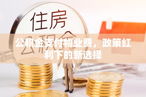港北公积金支付物业费，政策红利下的新选择