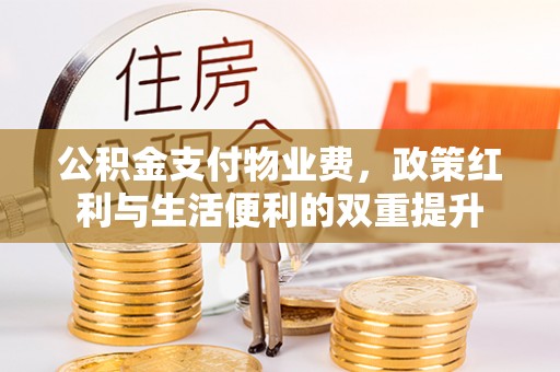 贵港公积金支付物业费，政策红利与生活便利的双重提升